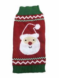 Red Santa Claus Christmas Holiday Dog Sweater Pet Costume