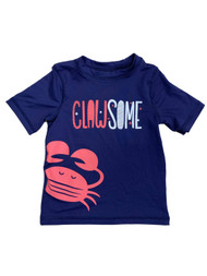Infant & Toddler Boys Cat & Jack Blue Claw-some Rash Guard Swim Shirt