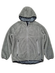 MSX By Michael Strahan Mens Gray Faux Fur Sherpa Hoodie Jacket