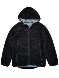 MSX By Michael Strahan Mens Black Faux Fur Sherpa Hoodie Jacket
