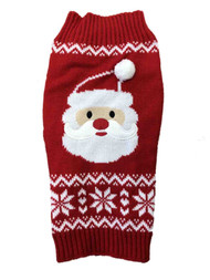 Red Santa Claus Snowflake Christmas Holiday Dog Sweater Pet Costume