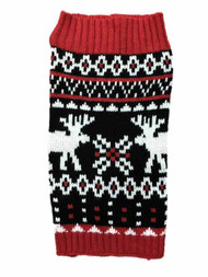 Black Holiday Christmas Reindeer Dog Sweater Pet Costume