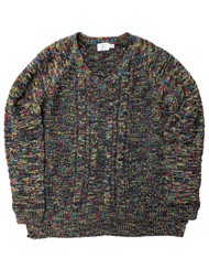 Plus Size Womens Black V-Neck Knit Red Yellow Blue Winter Sweater