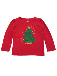 Infant Toddler Girls Tulle Christmas Tree Glitter Stars Baby Tee TShirt
