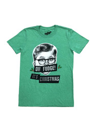 Mens Green A Christmas Story Ralphie Oh Fudge Holiday T-Shirt