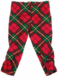 Infant & Toddler Girls Glitter Plaid Christmas Holiday Leggings Stretch Pant