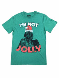 Mens Green Darth Vader Star Wars I'm Not Jolly Christmas Holiday T-Shirt