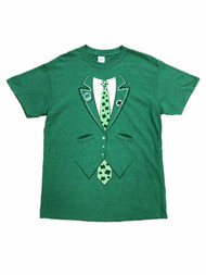 Mens Green Leprechaun Suit Kiss Me Im Irish Saint Patrick's Day T-Shirt