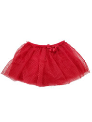 Infant & Toddler Girls Red Bow Layered Tutu Tulle Glitter Sparkle Baby Skirt
