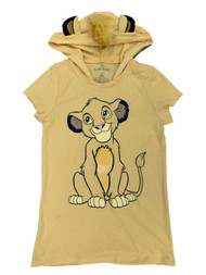 Disney Womens Juniors Yellow Lion King Simba T-Shirt Hoodie Costume Tee Top