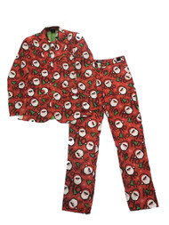 Mens Red Hipster Santa HoHo Christmas Suit Sportscoat Blazer Pants & Tie Set
