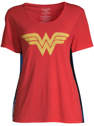 Junior Womens DC Comics Wonder Woman Halloween Cape T-Shirt Costume Shirt