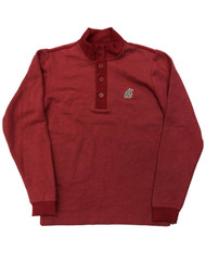 Antigua Mens Red WSU Cougars Jacket 1/4 Zip & Button Long Sleeve Shirt