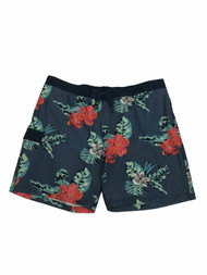 Mens Blue Wild Flower Tropical Board Shorts Swim Trunks 3X-Large