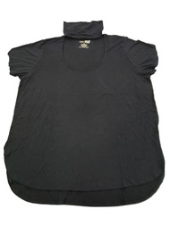Junior Womens Plus Black Super Soft Short Sleeve T-Shirt Tee Shirt Top 3X
