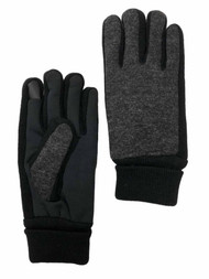 Levis Mens Cuffed Gray Knit Intellitouch Text & Tech Touchscreen Gloves