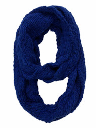 Womens Royal Blue Loop Knit Infinity Eternity Scarf Envision Studio