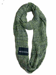 Womens Blue & Green Seattle Seahawks Football NFL Knit Infinity Eternity Scarf