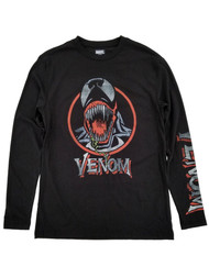 Marvel Mens Black Venom Graphic Long Sleeve T-Shirt