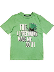 BoysGreen The Leprechauns Made Me Do It Tee Shirt St. Patrick's Day T-Shirt