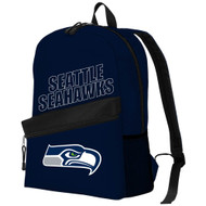 Seattle Seahawks Crossline Blue 16" Backpack, Multi-Purpose School Book Bag