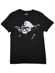 Star Wars Mens Black Jedi Master Yoda Graphic T-Shirt Small