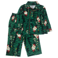 Carters Infant & Toddler Boys Green Santa Christmas Tree Holiday Pajamas