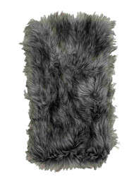 Fownes Womens Gray Faux Fur Cowl Loop Scarf