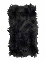 Fownes Womens Black Faux Fur Cowl Infinity Eternity Scarf