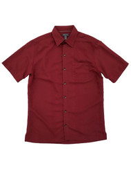 Mens Red Syrah Stripe Classic Fit Air Short Sleeve Button-Down Shirt