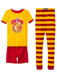 Boys Yellow & Red Gryffindor Harry Potter 3 Piece Pajama Sleep Set 4