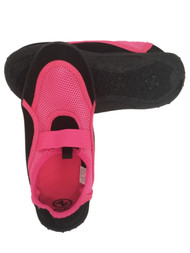 Girls Pink & Black Aqua Socks Water & Beach Shoes 2-3