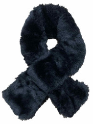 Womens Mossimo Black Pull Through Faux Fur Scarf Muffler