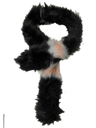 Womens Mossimo Black Grey & Pink Faux Fur Scarf