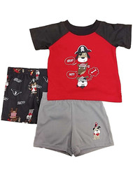 Infant & Toddler Boys Red Puppy Dog Pirate Shirt & Shorts Pajama Sleep Set