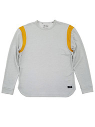 MSX By Michael Strahan Mens Gray Mango Premium Terry Active Long Sleeve Shirt