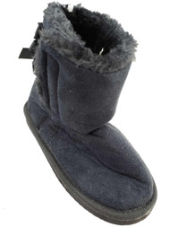 Toddler Girls Black Fuzzy Lined Boots Booties Baby Shoes 11