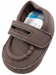 Infant Boys Dark Brown Loafers Baby Boat Shoes Slip-On