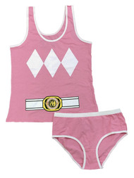 Power Rangers Junior Womens Pink Underoos Underwear Tank Top Shirt & Panty