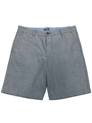 Izod Mens Blue Breeze Oxford Flat Front Sportflex Stretch Shorts
