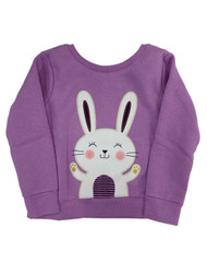 Infant & Toddler Girls Purple Bunny Fleece Sweatshirt Top Baby Shirt