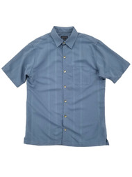 Mens Forever Blue Stripe Air Classic Fit Short Sleeve Button-Down Shirt S