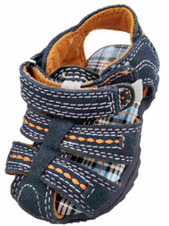 Infant Boys Navy Blue & Orange Sandals Summer Kids Shoes 2