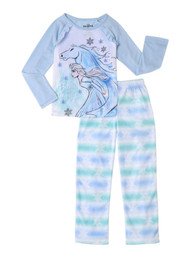 Disney Girls Frozen 2 Elsa Believe In The Journey Blue Pajamas Sleep Set