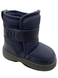 Toddler Boys Chill Proof Navy Blue Winter Snow Boots Strap Kids Shoes 6