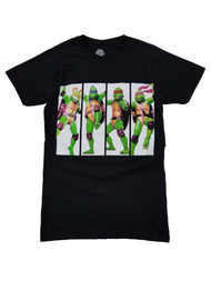 Nickelodeon Mens Black Teenage Mutant Ninja Turtles Retro T-Shirt