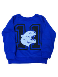 Infant & Toddler Boys Royal Blue Wild Cat #11 Fleece Sweatshirt Top Shirt