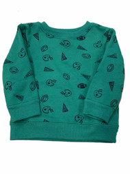 Infant & Toddler Boys Green Football Graphic Fleece Sweatshirt Top Shirt