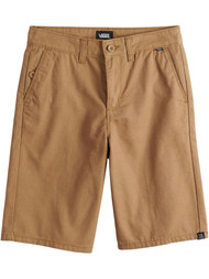 Boys Vans Off The Wall Dark Tan Denim Cotton Shorts