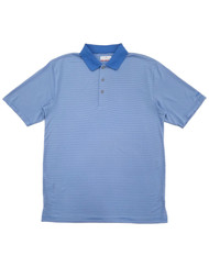 Grand Slam Mens Big & Tall Regatta Blue Stripe Performance Golf Polo Shirt